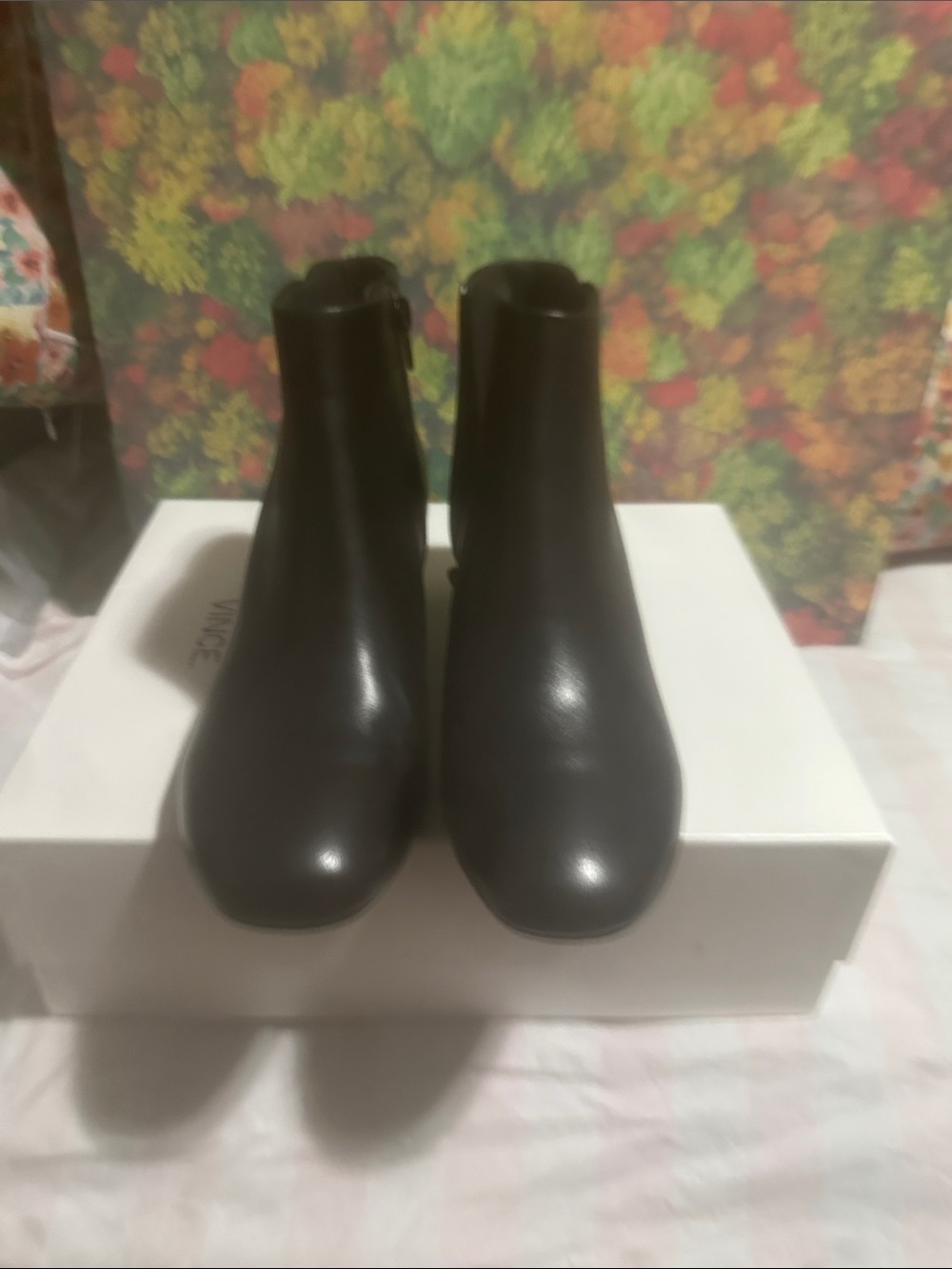 Clarks Collection Black Leather  Slip-On Bootie 8m new no box